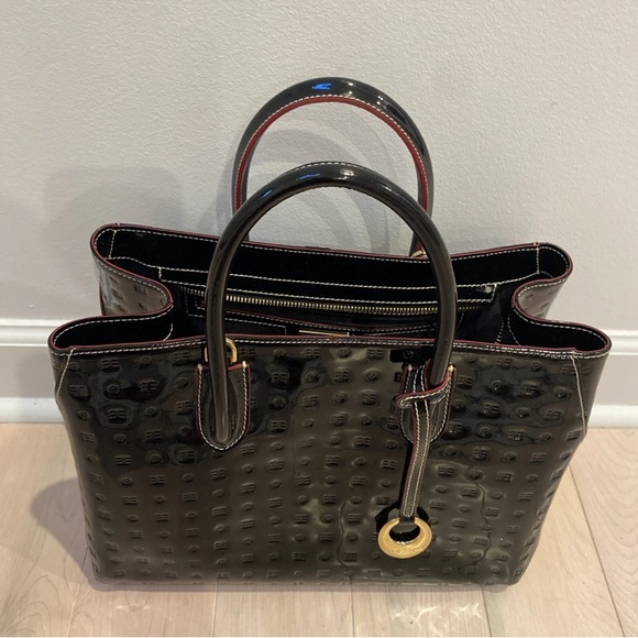 Arcadia Black Patent Leather Tote Bag - Picture 4 of 15